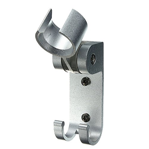 Efanr Solid Aluminum Wall Mounted Hand Showerhead Holder Rotatable Adjustable Sprinkler Shower Head Hose Stand Bracket Base Clip Bathroom Accessories (A)