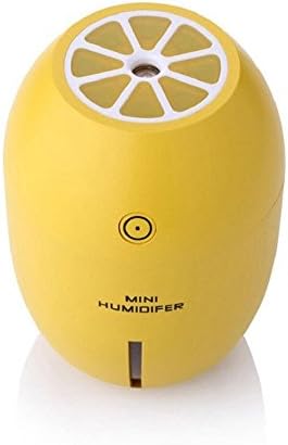Ainingshi 180ml Lemon Humidifier USB Mini Portable Humidifier with LED light Steam Diffuser Mist Office Room for Applicable to Any Place (Yellow)