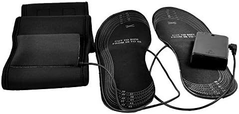 BIAL Cuttable Electronic Battery Heated Insoles Winter Shoes Pad Inert ( Black )