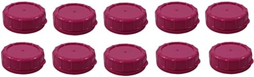 Replacement Glass Milk Bottle Lids 48 mm Caps for Libbey and Stan-Pac (10, Pink)