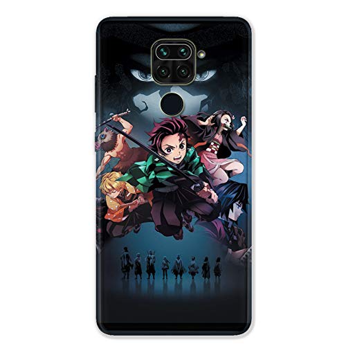 Cokitec Case for Xiaomi Redmi Note 9 Manga Demon Slayer Black