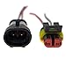 PES 5 Kit 2 Pin Way Waterproof Electrical Wire Connector Plug Automotive Wire Connectors Car Auto Waterproof Electrical Connector and Plug Socket Kit with Wire AWG Gauge Marine