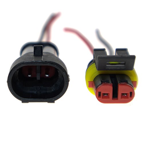 PES 5 Kit 2 Pin Way Waterproof Electrical Wire Connector Plug Automotive Wire Connectors Car Auto Waterproof Electrical Connector And Plug Socket Kit with Wire AWG Gauge Marine - Thumbnail 2