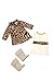 Fashion Girl - 3 Piece 18 inch Doll Outfit - Cheetah Coat, Ivory Dress and Ivory Boots - (Doll Not Included)
