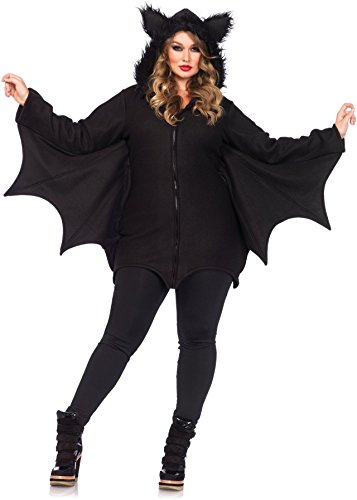 Leg Avenue Women s Plus-Size Cozy Bat Costume, Black, 3X