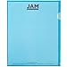 JAM PAPER Plastic Sleeves - Letter Sized - 9 x 11 1/2 - Blue Project Pockets - 12 Page Protectors/Pack