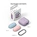 elago AirPods Duo Hang Case [Body:Lavender/TOP:Pastel Blue, Lovely Pink] - [Extra Protection] [Hassle Free][Added Carabiner] - for AirPods Case