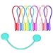 BBTO 16 Pieces Magnetic Twist Ties String Winder Cable Organizer Wrap for Earphone, Keychains Management, 8 Colors
