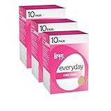 L'eggs Women`s Set of 3 L`eggs Everyday Knee Highs RT - Best-Seller! OneSize, Suntan