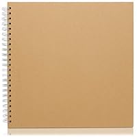 Paper Junkie Hardcover Kraft Blank Page Scrapbook Photo Album, 40 Sheets, 12 x 12 Inches