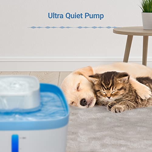 Veken 0.8Gallon/100oz MultiTier Pet Fountain, Automatic Cat Water Fountain Dog Water Fountain