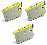3 Yellow Remanufactured Inkjet Cartridge Replacement for WORKS WITH: Artisan 50, Stylus Photo R260, Stylus Photo R280, Stylus Photo R380, Stylus Photo RX580, Stylus Photo RX595, Stylus Photo RX680