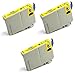 3 Yellow Remanufactured Inkjet Cartridge Replacement for WORKS WITH: Artisan 50, Stylus Photo R260, Stylus Photo R280, Stylus Photo R380, Stylus Photo RX580, Stylus Photo RX595, Stylus Photo RX680