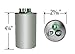Carrier / Bryant / Payne HC98JA056D Replacement - 55 + 5 uf / Mfd 370 / 440 VAC AmRad Round Dual Universal Capacitor , Made in the U.S.A.