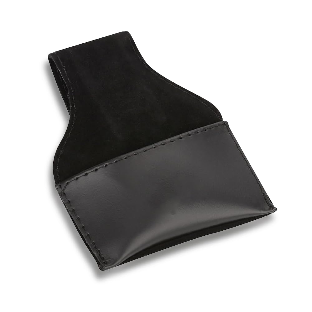 Tiiyee Snooker Chalk Holder, Snooker Chalk Pouch PU Leather Snooker Cue Chalk Portable Billiard Pouch Pool Cue Chalk Holder Bag Delicate Stitching Pool Billiards Pool Chalk Holder Accessories Black