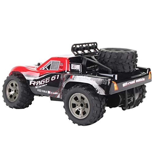 1:18 2WD RC Car,High Speed Racing Off Road Vehicle Toy Remote Control Car for Adults + Kids (1885-A Red) - Thumbnail 2