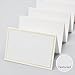50 Pcs Place Cards with Gold Foil Border - Texture Table Tent Cards Seating Place Cards for Weddings Banquets Dinner Parties 2.5
