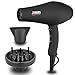 1875W Professional Salon Infrared Hair Dryer for Faster Drying, Negative Ion Hair Blow Dryer with 2 Speed and 3 Heat Setting Ceramic Hair Dryer,AC Motor Blow dryer with Diffuser &Concentrator
