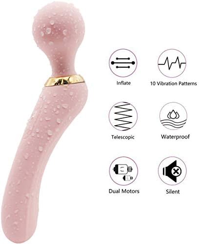 Car Phone Mount Vibrator Adjustable 10x Multi-Speed Vibrating Silicone Massager Waterproof Dual Vibration Motor Computer USB Charging Universal Smartphones Wireless GPS Loop