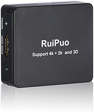 RuiPuo 4K Hdmi splitter 1 In 2out, Hdmi split 1 to 2, 4K Ultra HD 2160p, 3D Ready, Full HD 1080p, DTS, Dolby Digital 7.1ch, Deep Color: 8bit to 48bit, Plug &amp; Play
