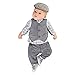 Touchme New Newborn Baby Boy Grey Waistcoat + Pants + Shirts Clothes Sets Suit 3pcs (fit 95-105cm Baby)
