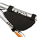 Ellen Tool Tube Bike Pouch Bicycle Bag Water Resistant Polyester Triangle Front Pouch Kit for Easy Access and Smooth Storage for Wallet, Cellphones, Snacks etc. - Safety Biking Black