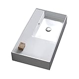 Scarabeo 5118-No Hole Bathroom Sink, White