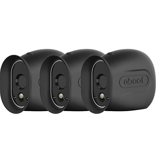 Silicone Skins for Arlo HD Smart Security Wire-Free Cameras (3 Pack, Black)