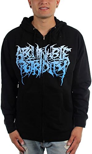 Abominable Putridity - Mens The Anomalies of Artificial Origin Zip-Up Hoodie, Size: Large, Color: Black