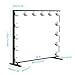 Nitin Hollywood Vanity Mirror with Lights, Black Lighted Makeup Mirror with 14 Bulbs, Tabletop or Wall Mounted Vanity Mirror for Bedroom Dressing Room (Black)