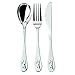 Royal Doulton 3-Piece Bunnykins Fork, Knife and Spoon Set, Silver