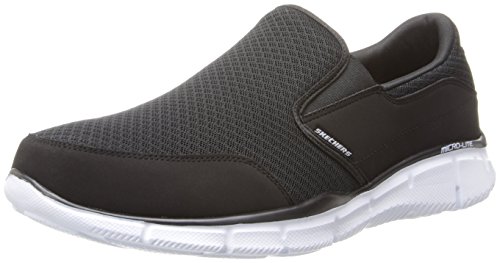 Skechers Sport Men's Equalizer Persistent Slip-On Sneaker,Black/White,11.5 M US