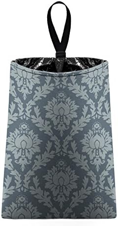 Auto Trash (Damask - Grey on Grey) by The Mod Mobile - litter bag/garbage can for your car