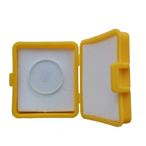 0.5 mm net Shaped Microscope Eyepiece Micrometer net Shaped Eyepiece Ruler Slides Measuring Microscope Micrometer Calibration for Microscope Stage Eyepiece Objective Lens Diameter 19mm