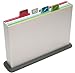 Joseph Joseph 60025 Index Cutting Board Set with Storage Case Plastic Color Coded Dishwasher-Safe, Large, Silver (discontinued model)