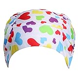 Natuworld Adult Swim Cap Large Breathable Nylon Pleated Swimming Caps Hat for Long Hair Women Men, Fashion and Colorful - Multi Colors Available