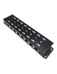 WS POE 8 ENC Multi Puerto PoE injector con 8 puertos de alimentación y datos para 8 dispositivos, añadir Power Over Ethernet a cualquier Interruptor. Para usar con fuente de alimentación externa para dispositivos pasiva o 802.3 af
