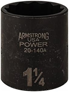 Socket Sets Armstrong 1/2" Drive 1-1/4" 6pt. Impact Socket USA 20-040A