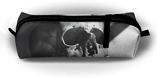 Skull Black Full All Over Print Pencil Case Smooth Cosmetic Makeup Bag Case Multi-Functional Pouch Zipper Bag Use In School Office Art Drawing