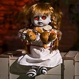 ELAMAS 10 Inch Animatronic Creepy Girl Doll