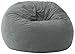 Big Joe Large Fuf Foam Filled Bean Bag Chair, Steel Grey Comfort Suede