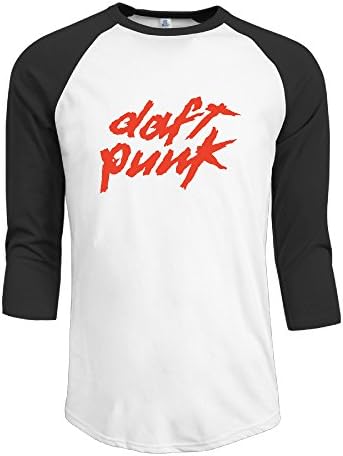 Daft Punk Electronic Duo Logo Men 3/4 Sleeve Raglan Tee Summer