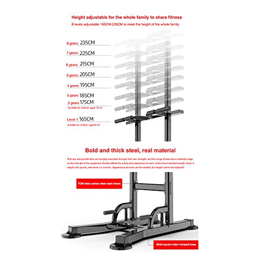 ZJDU-Training-Fitness-Workout-StationAdjustable-Heavy-Duty-Dip-Station-Stand-Body-Press-BarPower-Tower-Dip-Station-Pull-Up-Bar-for-Home-Gym-Strength-Training-Workout-Equipment
