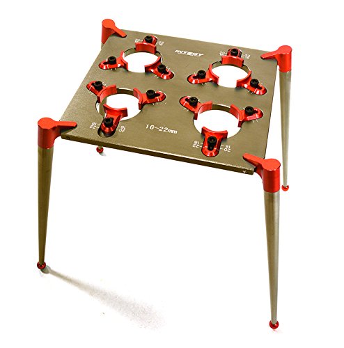 Integy RC Model Hop-ups C27106RED Team Workstation & Shock Rebuild Stand for Shock Size 18mm-23mm