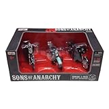 Maisto Die Cast Sons of Anarchy Harley Davidson Motorcycle 3-Piece Set (1:18 Scale)