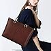 Laptop Bag for Women,Casual Business Computer Bags for Women 15.6 Inch,Large Tote Bag Briefcase with Wide Crossbody Strap,Coffee,Graduation Gifts