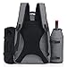 Gonex Picnic Backpack Bag for 4 Person with Insulated Cooler Compartment, Fleece Blanket, Detachable Wine Holder, Cutlery Set (Gray)
