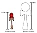 Pocket Size Red Rubberized Super Kendama, Micro Kendama, Mini Kendama, Japanese Wooden Toy, Free String, USA Seller