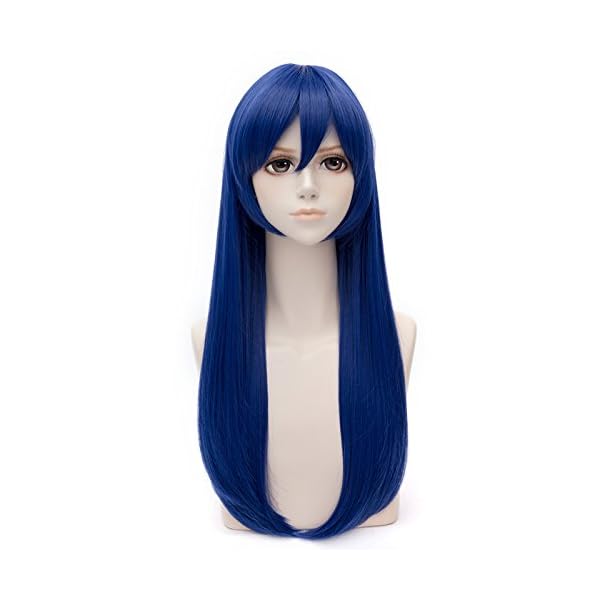 COSPLAZA Deep Blue Long Straight Girl's Cosplay Wig Anime Full Hair
