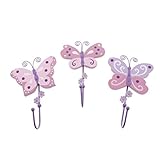 Koala Baby 3PC Nursery Butterfly Wall Decor Pink O/S